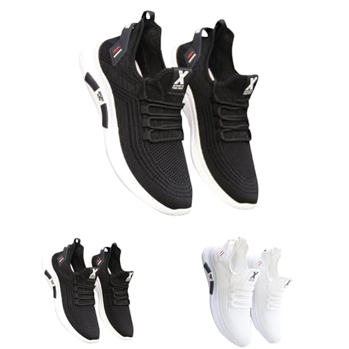Herren Sportschuhe : Sommerschuhe Leicht Atmungsaktiv Joggingschuhe Gedämpfte Laufschuhe Mesh Turnschuhe Walkingschuhe Schnürung Sportschuhe Straßenlaufschuhe rutschfest Fitnessschuhe Trainingsschuhe von Generisch