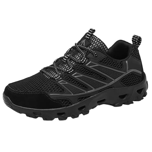 Herren Sportschuhe Sommerschuhe Breathable rutschfeste Gym Fitness Schuhe Casual Outdoor Laufschuhe Freizeit Straßenlaufschuhe Deodorant-Sportschuhe Camping Wander Trekkingschuhe Breiter Zehenbox von Generisch