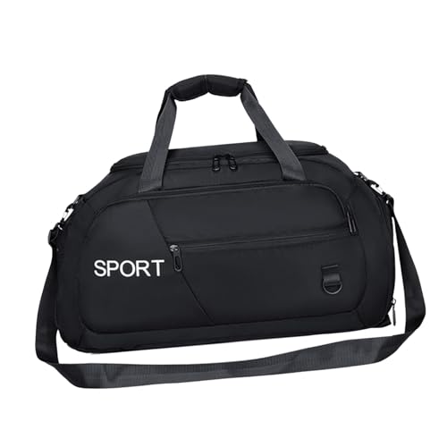 Herren-Sporttasche, Schultertasche, Wochenendtasche, Übernachtungstasche, wasserdicht, großes Fassungsvermögen, mit mehreren Taschen für den Außenbereich, Schwarz , Refer to description, Unisex von Generisch