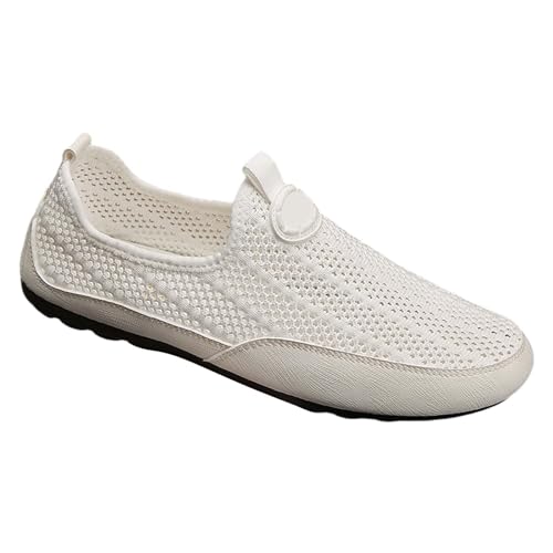 Herren Strick-Mesh-Einzelschuhe Bootsschuhe – Sommer Leicht Dünn Mesh Bootsschuhe Rutschfeste Flache Bootsschuhe Atmungsaktiv Schweißfest Einzelschuhe Sportschuhe Outdoor Tägliche Aktivitäten von Generisch