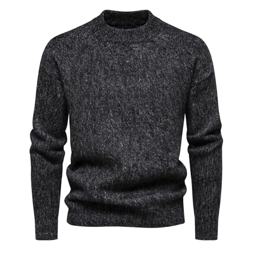 Herren Strickpullover Stehkragen Pullover Gestreift Sweater Baumwolle Langarm Sweatshirt Fleece Pulli Herren Ohne Kapuze Pullover Herren Set 5 Elegante Oberteile Herren von Generisch
