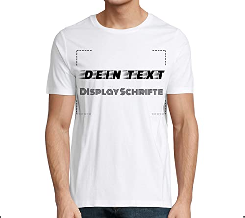 Herren T-Shirt Bedrucken, Sol's Pioneer Baumwoll Basic Shirt, Kurzarm weiß selbst gestalten mit deinem Spruch, Display Schrifte Halloween Schrifte von Generisch