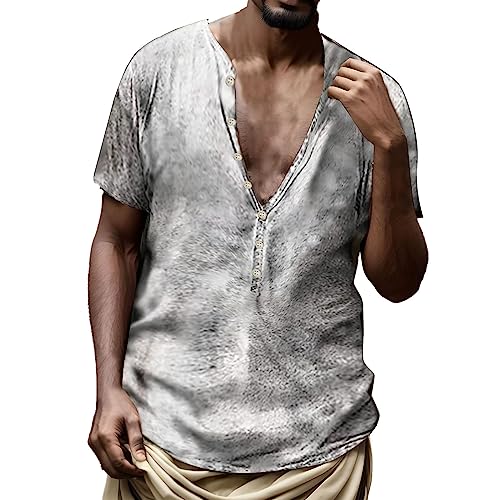 Herren T-Shirt Kurzarm Sommerhemd Leicht Freizeithemd 2025 Sommer Kurzarm Kurzarmshirt Outdoor Freizeitshirt Urban Casual Oberteile Herrenhemden Männer Freizeit Party Style Tops von Generisch
