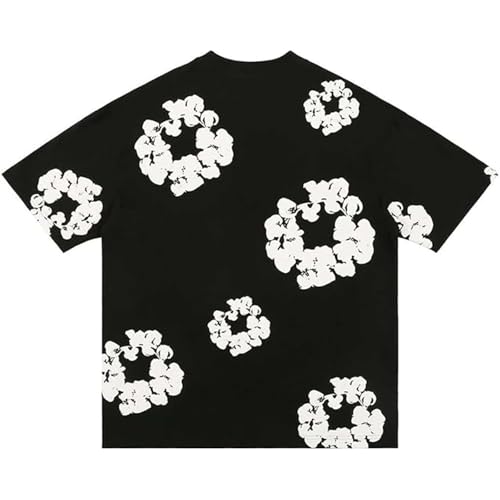Herren T-Shirt und Shorts Set 2 Teiliges Sommer Trainingsanzug Jogginganzug Y2K Hip Hop Kurzarm T-Shirts und Hose Unisex Sommer 2-Teilig Outfit Sportanzug Denim T Jogginganzug Männer mit Blumen Herren T-Shirt und Shorts Set 2 Teiliges Sommer Trainingsanzug Jogginganzug Y2K Hip Hop Kurzarm T-Shirts und Hose Unisex Sommer 2-Teilig Outfit Sportanzug Denim T Jogginganzug Männer mit Blumen von Generisch