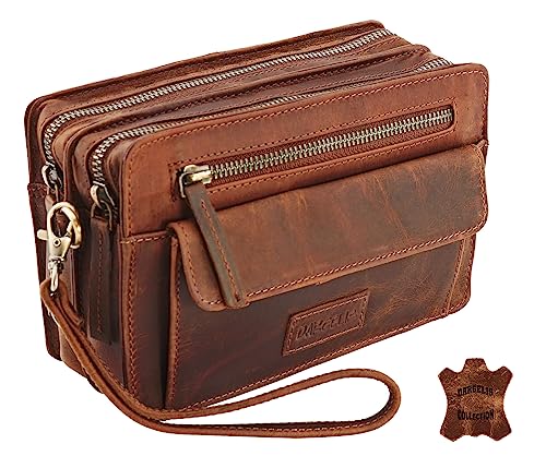 Herren Tasche Handgelenktasche Citybag Handytasche ECHTES RINDLEDER! S4 von Generisch