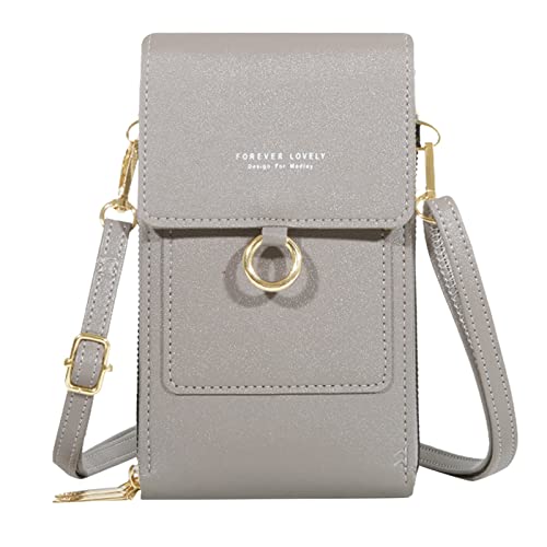 Herren Taschen Geldbörsen Frauen Lässige Umhängetasche Verstellbarer Riemen Umhängetasche mit sichtbarem Handyfenster Henkel Für Taschen Kurz (D, One Size) von Generisch