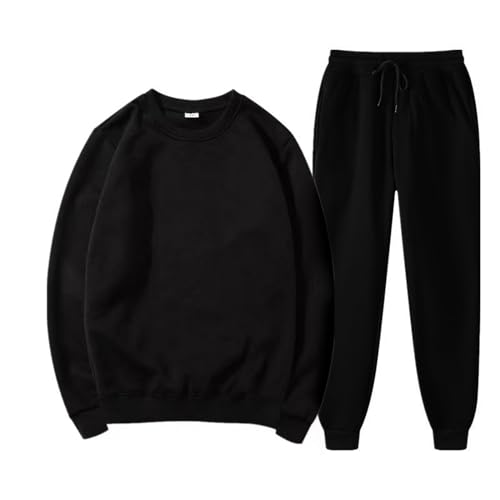 Herren-Trainingsanzug-Set Sommer – Herren-Sweatanzug mit Rundhalsausschnitt, langärmeliges Sweatshirt, Trainingsanzug und Jogginghose, Bündchen, lässiges Sweatanzug-Set mit Taschen, Anzugkleidung für Herren-Trainingsanzug-Set Sommer – Herren-Sweatanzug mit Rundhalsausschnitt, langärmeliges Sweatshirt, Trainingsanzug und Jogginghose, Bündchen, lässiges Sweatanzug-Set mit Taschen, Anzugkleidung für von Generisch
