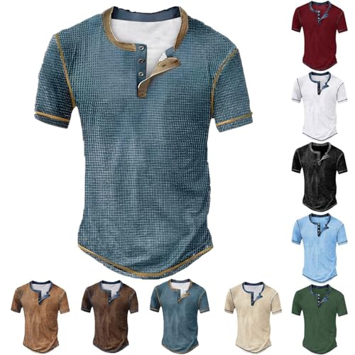 Herren Tshirts Vintage Muscle Streetwear Männer Kurzärmliges Henley T Shirt Classic Sportshirt Kühlung Atmungsaktiv Locker Kurzarmshirt Große Coole Design Summer Freizeitshirt 2025 Herren Tshirts Vintage Muscle Streetwear Männer Kurzärmliges Henley T Shirt Classic Sportshirt Kühlung Atmungsaktiv Locker Kurzarmshirt Große Coole Design Summer Freizeitshirt 2025 von Generisch
