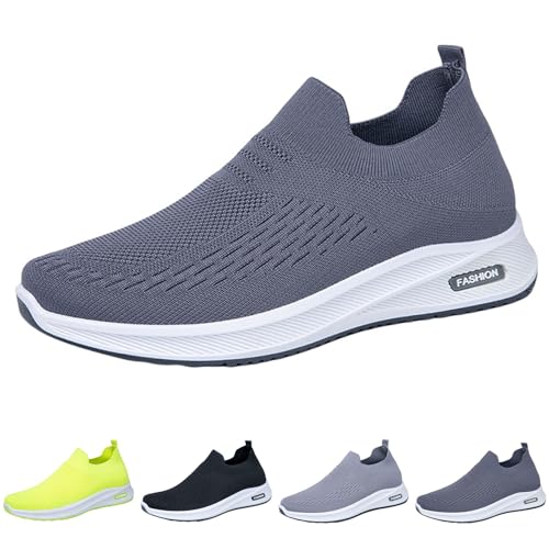 Herren Turnschuhe Schwarz Freizeitschuhe Wasserdicht Herbst Winter Wanderschuhe Orthopädische Weichen Sohlen Fitnessschuhe Leichte Schlupfschuhe Breite Füße Trekkingschuhe Schnürschuhe von Generisch