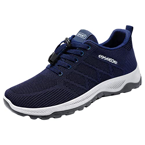 Herren Turnschuhe Sportliche Laufschuhe Schnürschuhe Atmungsaktive Outdoor Trainer Zum Joggen Mesh-Schuhe-Sneaker Leichtgewicht Rutshcfeste Straßenlaufschuhe Atmungsaktive Sportschuhe von Generisch