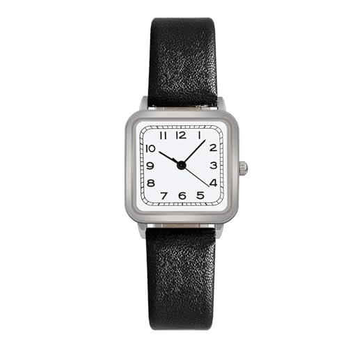Herren Uhr Männer Analog Quarz Modische Damenuhr Wunderschöne und kompakte Damenuhr Lässige und einfache Elegante Damenuhr Damenuhruhr Edelstahl (B, One Size) von Generisch