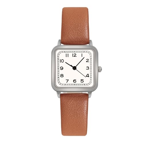 Herren Uhr Männer Analog Quarz Modische Damenuhr Wunderschöne und kompakte Damenuhr Lässige und einfache Elegante Damenuhr Damenuhruhr Edelstahl (E, One Size) von Generisch