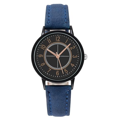 Herren-Uhren Analog Quarz Modische Damenuhr Wunderschöne und kompakte Damenuhr Lässige und einfache Elegante Damenuhr Damen Analog Quarz Armbanduhr (E, One Size) von Generisch