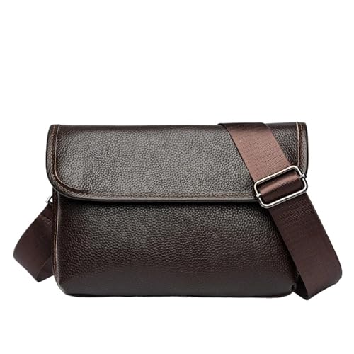 Herren-Umhängetasche, Umhängetasche, Taschen für Herren, braun, 25cmX18cmX3.5cm von Generisch