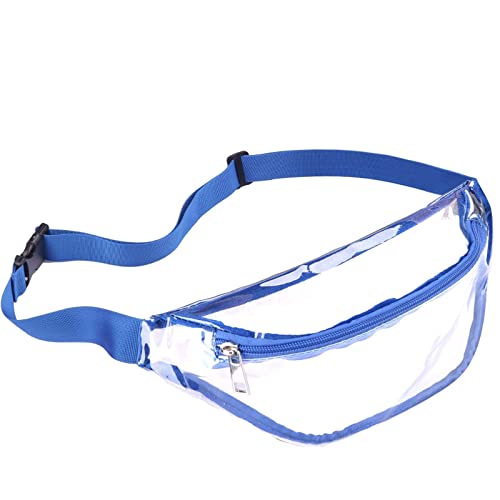 Herren-Umhängetasche, klein, transparent, niedlicher Hüftbeutel mit verstellbarem Riemen, transparente Tasche, Stadiongenehmigt, blau, Einheitsgröße von Generisch