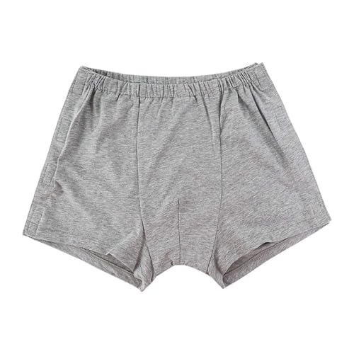 Herren Unterhosen UnterwäSche Herren UnterwäSche Postoperative Reha Shorts Leicht Pflege BettläGerige Patienten Atmungsaktiv Bequem Rehabilitation Unterhosen Männer (Light Gray, XL) von Generisch