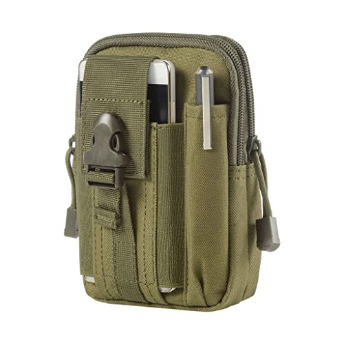 Herren Vintage Hüfttasche Handytasche Gürtel Hüfttasche Multifunktionale Münzbörse, Armeegrün, trägerlos von Generisch