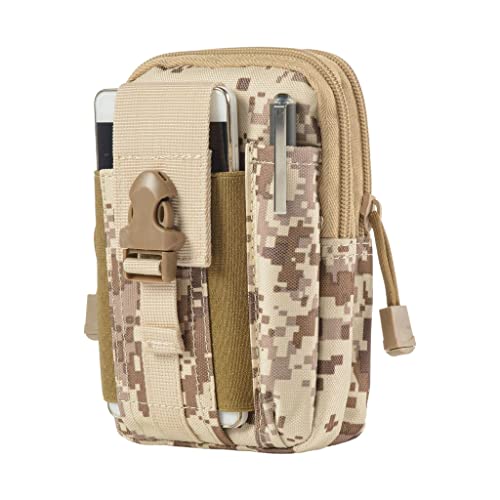Herren Vintage Hüfttasche Handytasche Gürtel Hüfttasche Multifunktionale Münzbörse, Desert Digital Camou von Generisch