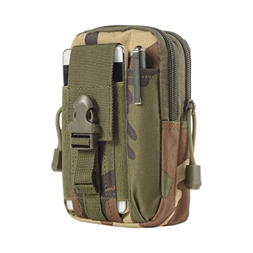 Herren Vintage Hüfttasche Handytasche Gürtel Hüfttasche Multifunktionale Münzbörse, Dschungel Camouflage Wi von Generisch