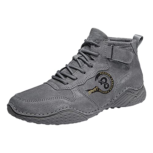 Herren Walkingschuhe Turnschuhe Fashion Straßenlaufschuhe Bequem Leicht Barfußlaufschuhe Dicke Sohle Trekkingschuhe Mit Drehverschluss Deodorant-Sportschuhe Camping Wander Sportschuhe Breiter Zehenbox von Generisch