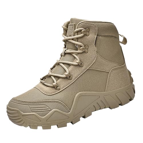 Herren Wanderschuhe Kampfstiefel Armee Tactical Boot Outdoor Trekking Schuhe Combat Bootsschuhe VerschleißFest Rutschfeste Wanderstiefel MäNner MilitäRstiefel Arbeitsschuhe High Top Sicherheitsschuhe von Generisch