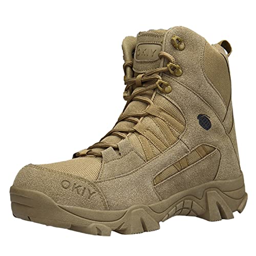Herren Wanderschuhe Kampfstiefel Armee Tactical Boot Outdoor Trekking Schuhe Combat Bootsschuhe VerschleißFest Rutschfeste Wanderstiefel MäNner MilitäRstiefel Arbeitsschuhe High Top Sicherheitsschuhe von Generisch