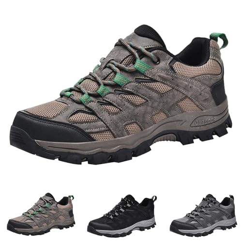 Herren Wanderschuhe verschleißfest Arbeitsschuhe Dämpfung Bequeme Walkingschuhe Outdoorschuhe Trekkingschuhe Wasserdicht Hiking Shoes Kletterschuhe Bergsteigen Klettern Wandern Schuhe von Generisch