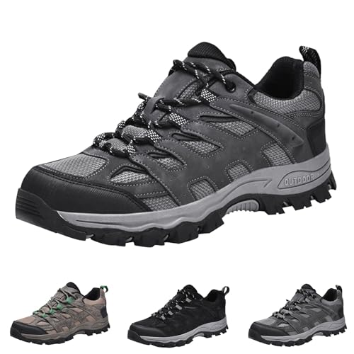 Herren Wanderschuhe verschleißfest Arbeitsschuhe Dämpfung Bequeme Walkingschuhe Outdoorschuhe Trekkingschuhe Wasserdicht Hiking Shoes Kletterschuhe Bergsteigen Klettern Wandern Schuhe von Generisch