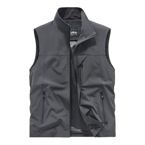 Herren Weste Sommer, Atmungsaktive Ärmellose Sportweste Herren-Westen Leichte Mit Vielen Taschen Herrenweste Dünne Arbeitsweste Anglerweste Sport Sommerweste Funktionsweste XL-6XL von Generisch