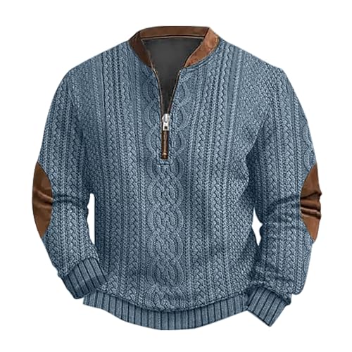 Herren Winter Sweatshirt Fleece Pullover Gefüttert Sport Pulli Warm Shirt mit Rundhalsausschnitt Dicker Pullover Herren Schwarze Sweatshirt Jacke Herren Pullover Arbeit von Generisch