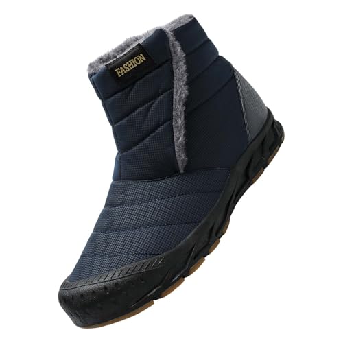 Herren Winterschuhe Fleece Gefüttert Winterstiefel Herren Warm Schneestiefel Herren Rutschfesten Schneeschuhe Winterboots Freizeitschuhe Boots Outdoor Wanderschuhe Für Herren von Generisch