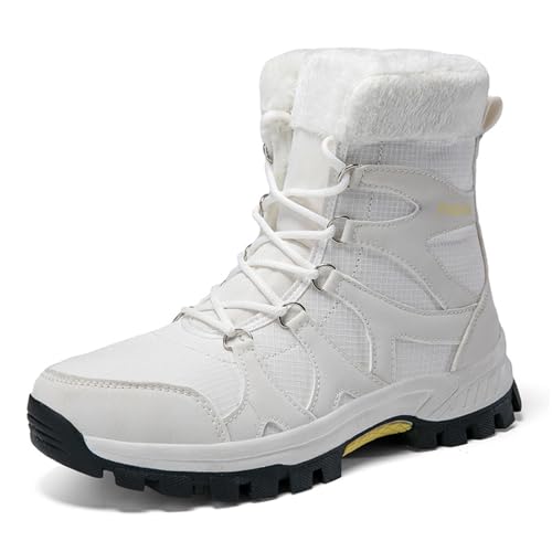 Herren Winterschuhe Stiefeletten - Verdickte Warme Schneestiefel wasserdichte Regenstiefel Mid Super Bequeme Leichte Winter Stiefel Arbeit Stiefel für Autumn und Winter von Generisch