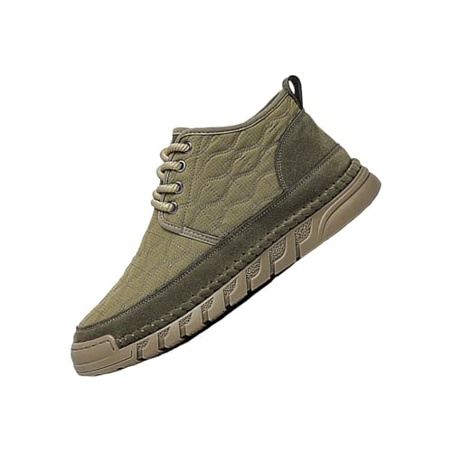 Herren Winterstiefel Warm, Herren Schneestiefel Gefüttert Freizeitschuhe rutschfeste Schneeschuhe Flache Wanderschuhe Thermo Bootsschuhe Casual Schnürstiefel Vegan Trekkingschuhe Outdoor Herbstschuhe von Generisch