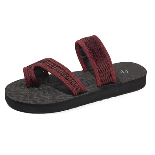 Herren Zehentrenner Pantoletten, Sandalen & Slides Für Damen Flats Hausschuhe Leichte Flip Flops Badeschuhe Boho Badeschuhe Liebespaar Pantoffeln Atmungsaktiv Stoff-Slippers Komfort Sommerschuhe 1 von Generisch