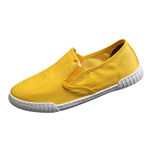 Herren Zeitgenössisch Sneaker Canvas Sneaker Low-Top-Leinenschuh Espadrilles Mokassins Atmungsaktiv Flache Slipper Slip on Loafer Weich Comfort Klassische Schuhe Leichtgewicht Freizeitschuhe von Generisch
