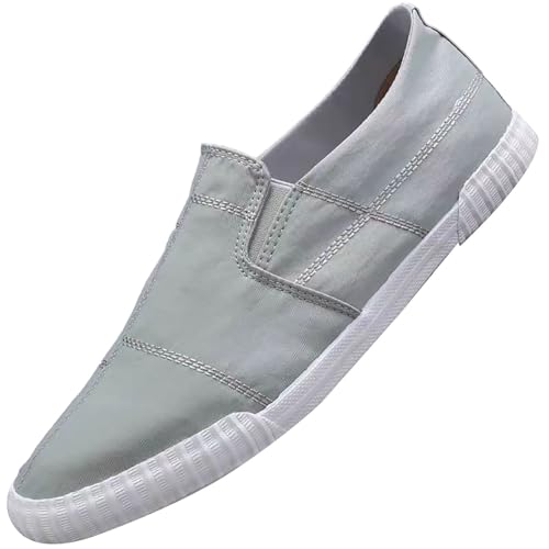 Herren Zeitgenössisch Sneaker Canvas Sneaker Low-Top-Leinenschuh Espadrilles Mokassins Atmungsaktiv Flache Slipper Slip on Loafer Weich Comfort Klassische Schuhe Leichtgewicht Freizeitschuhe von Generisch