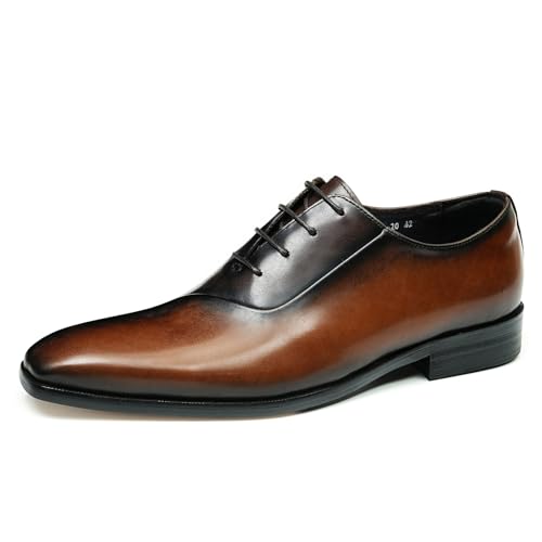 Herren Zwei Farben Echtes Leder Oxfords Schnürhalbschuhe Formelle Anzugschuhe,Braun Kaffee,38 Herren Zwei Farben Echtes Leder Oxfords Schnürhalbschuhe Formelle Anzugschuhe,Braun Kaffee,38 von Generisch
