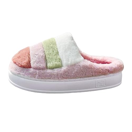 Herren Zweifarbige Hausschuhe Memory Schaum Pantoffeln rutschfest Slip On Flache Hüttenschuhe Vozy Slippers Unisex aus Memory-Schaum Kinder Hausschuhe Jungen mädchen für Indoor & Outdoor, Gr. 36-47 von Generisch