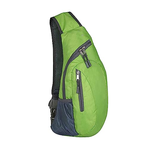 Herren und Damen, einfarbig, mit Reißverschluss, faltbare Brusttasche, Umhängetasche, Sporttasche, Outdoor-Umhängetasche, extra große Schultertasche, grün, Einheitsgröße Herren und Damen, einfarbig, mit Reißverschluss, faltbare Brusttasche, Umhängetasche, Sporttasche, Outdoor-Umhängetasche, extra große Schultertasche, grün, Einheitsgröße von Generisch