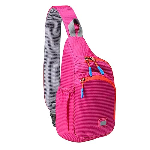 Herren und Damen Outdoor Umhängetasche Reißverschluss Crossbody Tasche Radfahren Sporttasche Bergsteigen Reisen Kleiner Rucksack Kleine Schultertaschen für Frauen, hot pink, Einheitsgröße Herren und Damen Outdoor Umhängetasche Reißverschluss Crossbody Tasche Radfahren Sporttasche Bergsteigen Reisen Kleiner Rucksack Kleine Schultertaschen für Frauen, hot pink, Einheitsgröße von Generisch