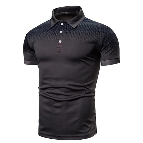 Herrenmode Casual Revers Polo T-Shirt Farbblock Sport Golf Polo Shirts Kontrast Slim Fit Kragen T-Shirt von Generisch