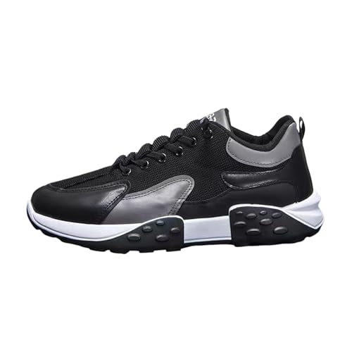 Herrenschuhe Frühling und Sommer Neue rutschfeste Wandermode leichte Schuhe Herren Schuhe 47 Winter (Black, 45) von Generisch