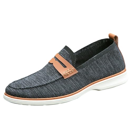 Herrenschuhe Herren Slipper Espadrilles Tanzschuhe Leichte Mokassins Atmungsaktive Stoffschuhe Bequeme Loafer Business Hautfreundliche Bootsschuhe Freizeitschuhe Casual Segelschuhe Klassische Leder von Generisch