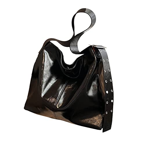 Hersteller PU Leder Frauen Tote Bag Große Kapazität Schultertaschen Schulterholster Tasche, Schwarz , Einheitsgröße von Generisch