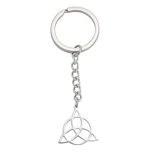 Hexe Knoten Schlüsselanhänger für Frauen Männer Edelstahl Charms Mode keltischen Knoten Schlüsselanhänger Witchcraft Symbol Amulett Schmuck von UNIFT