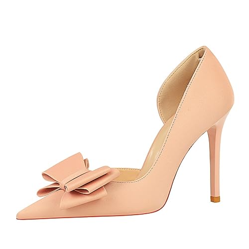 High Heels Für Damen, Bequem, Geschlossene Spitze Zehenpartie, 10,2 cm Stilettoabsätze, Slip-on-Pumps Für Party Und Abschlussball von Generisch