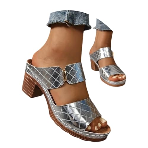 High Heels Sandaletten Damen Pumps Breite Füße Stilettos Schuhe Frühling Elegant Stöckelschuhe Abendschuhe Mit Absatz Hackenschuhe Bequeme Kleiner Damenpumps Damenschuhe Weiss Sandalen Bequem Plateau von Generisch
