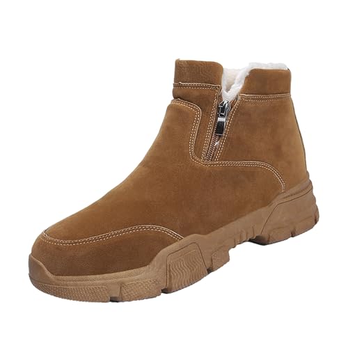 High Top Gepolstertes Schneestiefel Herren Warmes Slip On Winterschuhe Walkingschuhe Arbeitsschuhe Bequeme Winter Freizeitschuhe Wanderschuhe Outdoorschuhe FüR Wandern Arbeiten Camping von Generisch