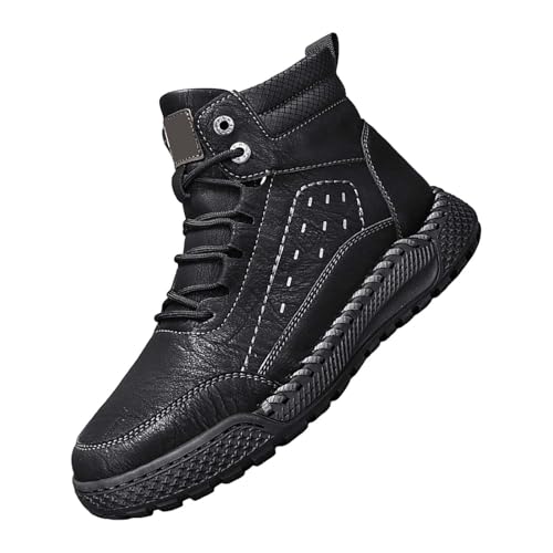 High Top Wanderschuhe，Herren Freizeit Trekkingschuhe，Winddicht Abriebfest Taktische Boot，Outdoor Rutschfeste Bergschuhe，Leicht Bequeme Sneakers，Robuste Sportschuhe，Dicker Sohle Walkingschuhe von Generisch