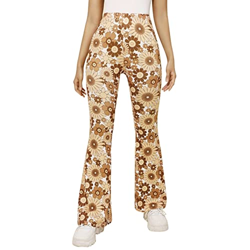 Hippie Kostüm Damen 70er Jahre Schlaghose Damen Rave Festival Outfit Hohe Taille Bell Bottom Breites Bein Bequeme Disco Kostümhose Boho Strandhose Hippie Blumen Schlaghose Sommerhose Yogahose Hippie Kostüm Damen 70er Jahre Schlaghose Damen Rave Festival Outfit Hohe Taille Bell Bottom Breites Bein Bequeme Disco Kostümhose Boho Strandhose Hippie Blumen Schlaghose Sommerhose Yogahose von Generisch
